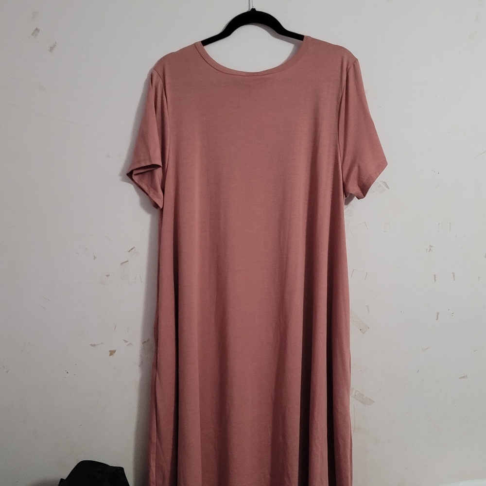 LuLaRoe Women's Midi Dress in Rust